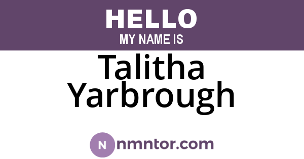 Talitha Yarbrough