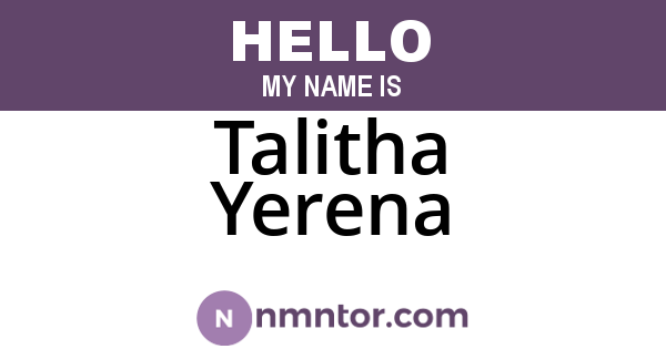 Talitha Yerena
