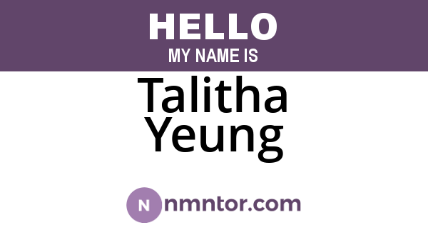 Talitha Yeung