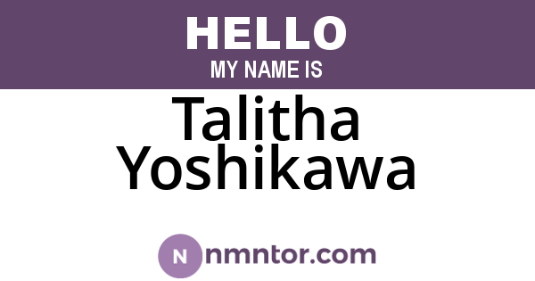Talitha Yoshikawa