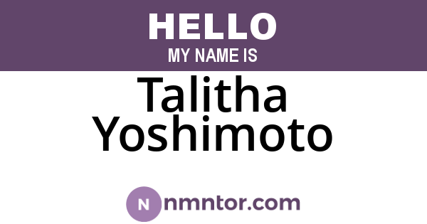 Talitha Yoshimoto