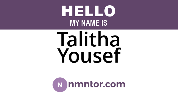 Talitha Yousef