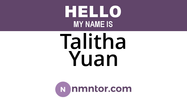 Talitha Yuan