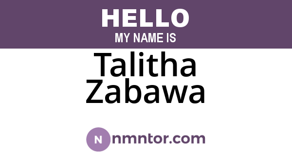 Talitha Zabawa
