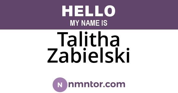 Talitha Zabielski