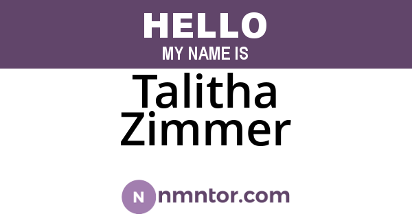 Talitha Zimmer