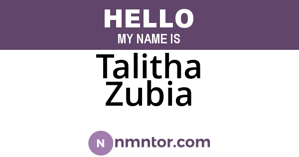 Talitha Zubia
