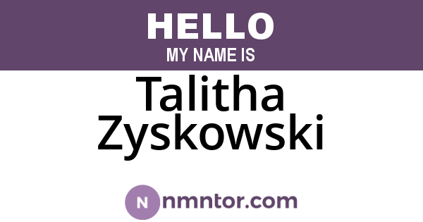 Talitha Zyskowski