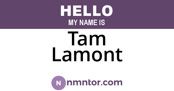 Tam Lamont