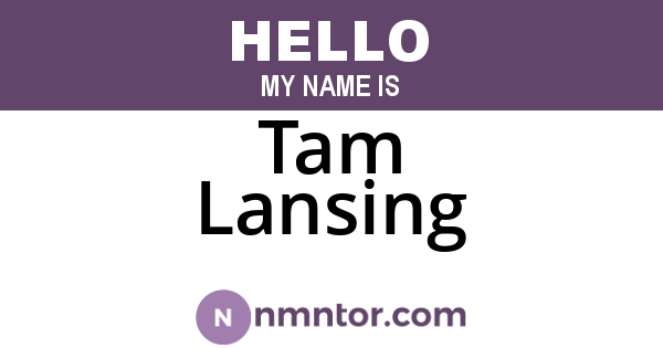 Tam Lansing