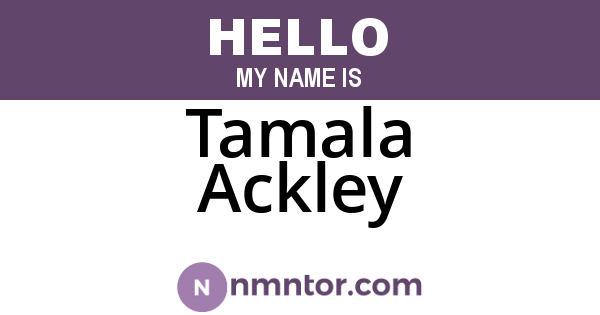 Tamala Ackley