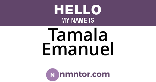 Tamala Emanuel
