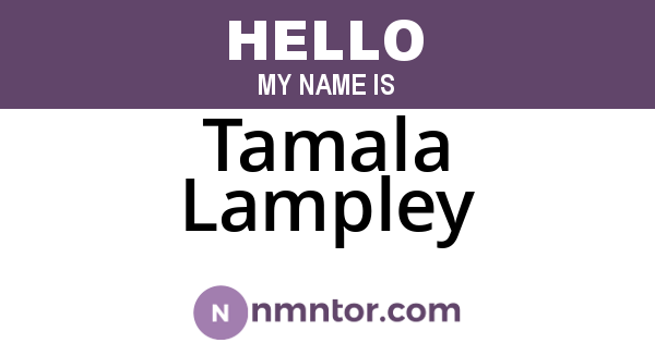 Tamala Lampley
