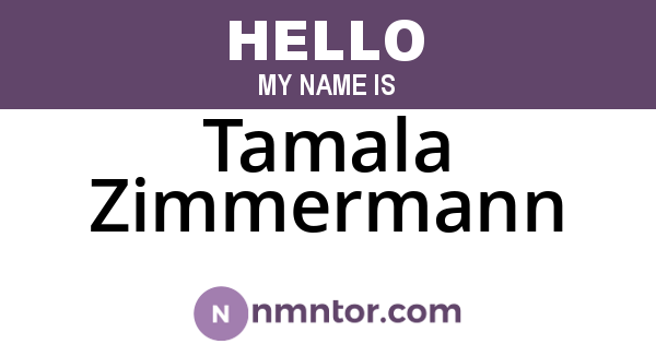 Tamala Zimmermann