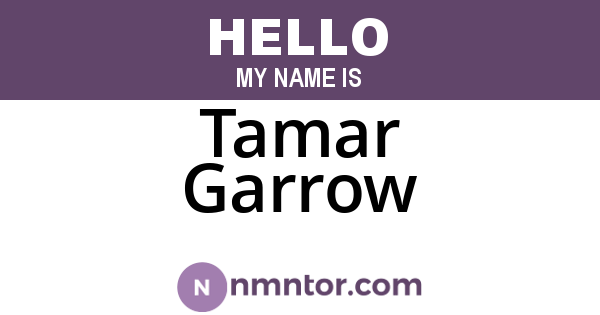 Tamar Garrow
