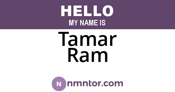 Tamar Ram
