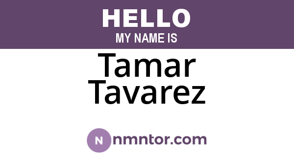 Tamar Tavarez
