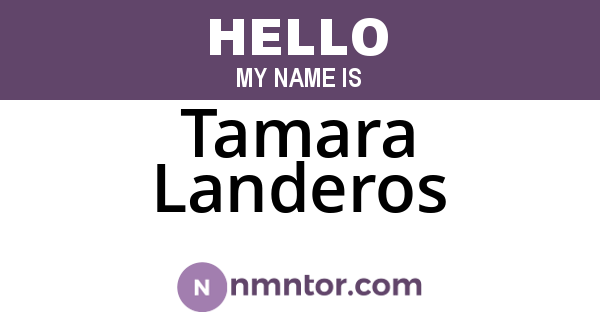 Tamara Landeros