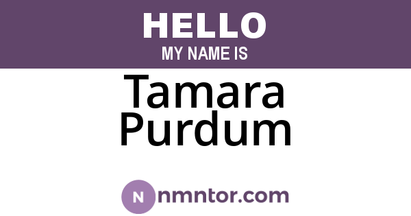 Tamara Purdum