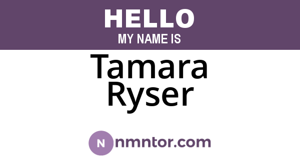 Tamara Ryser