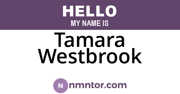 Tamara Westbrook