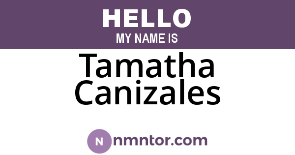 Tamatha Canizales
