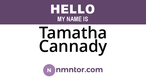 Tamatha Cannady