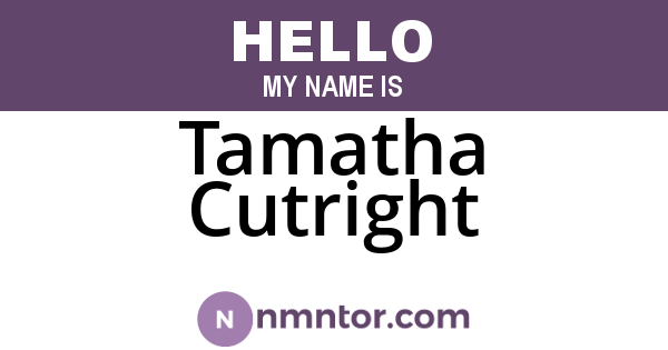 Tamatha Cutright