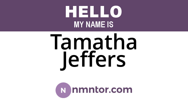 Tamatha Jeffers