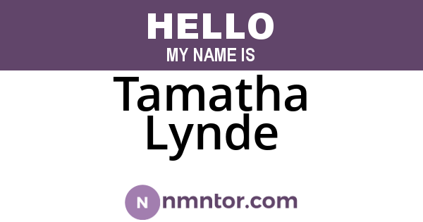 Tamatha Lynde