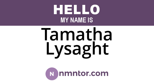 Tamatha Lysaght