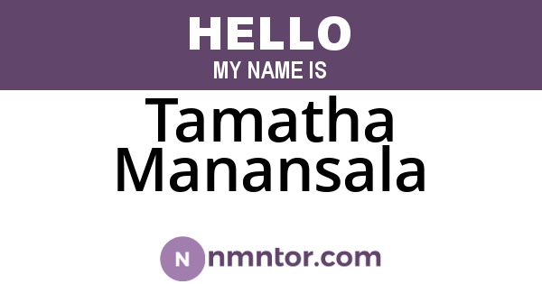 Tamatha Manansala