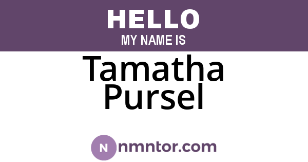 Tamatha Pursel