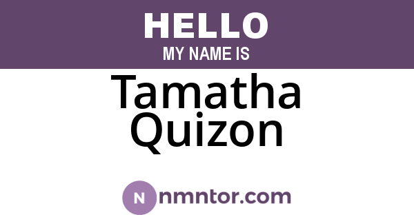 Tamatha Quizon