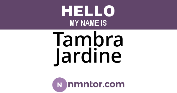 Tambra Jardine