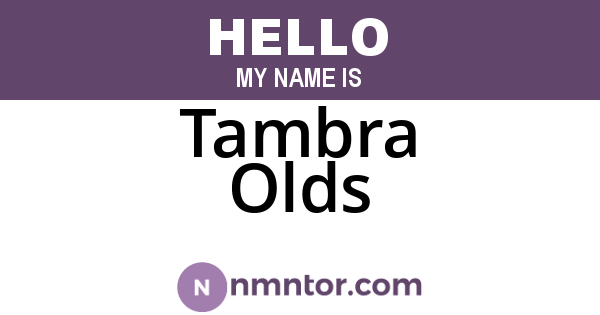 Tambra Olds