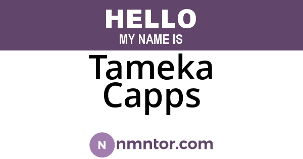 Tameka Capps