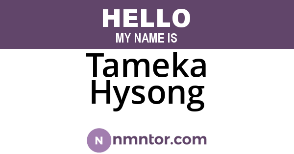 Tameka Hysong