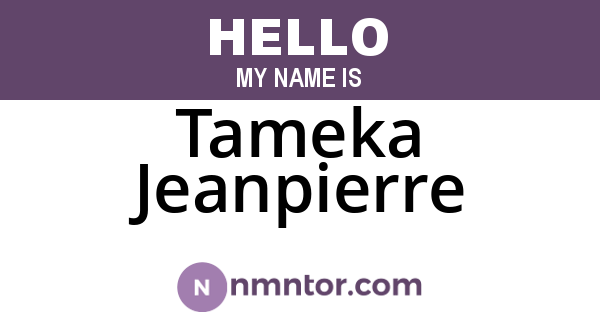 Tameka Jeanpierre