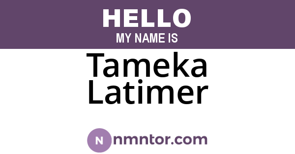 Tameka Latimer
