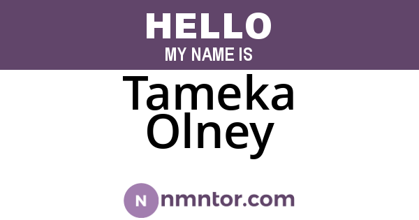 Tameka Olney