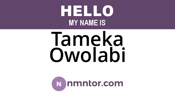 Tameka Owolabi