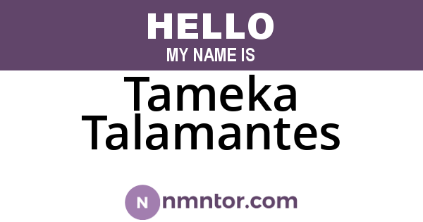 Tameka Talamantes