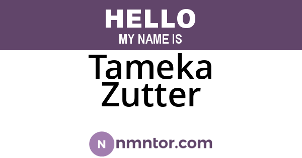 Tameka Zutter
