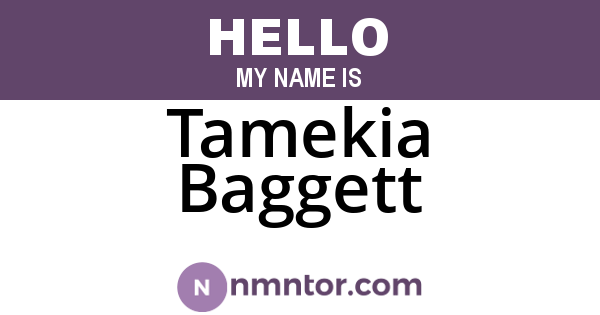 Tamekia Baggett