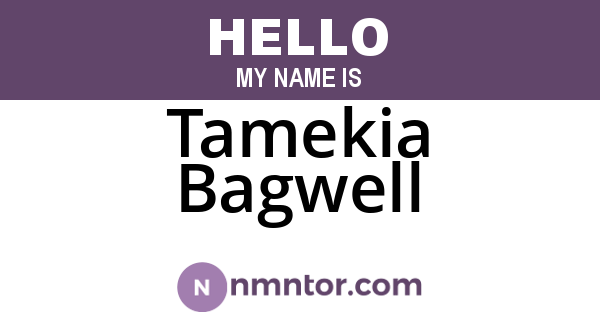 Tamekia Bagwell