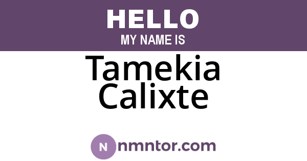 Tamekia Calixte