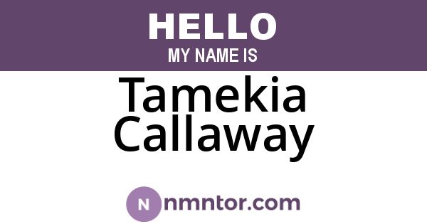 Tamekia Callaway