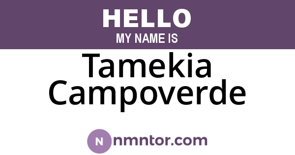 Tamekia Campoverde