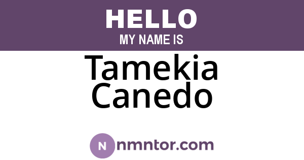 Tamekia Canedo